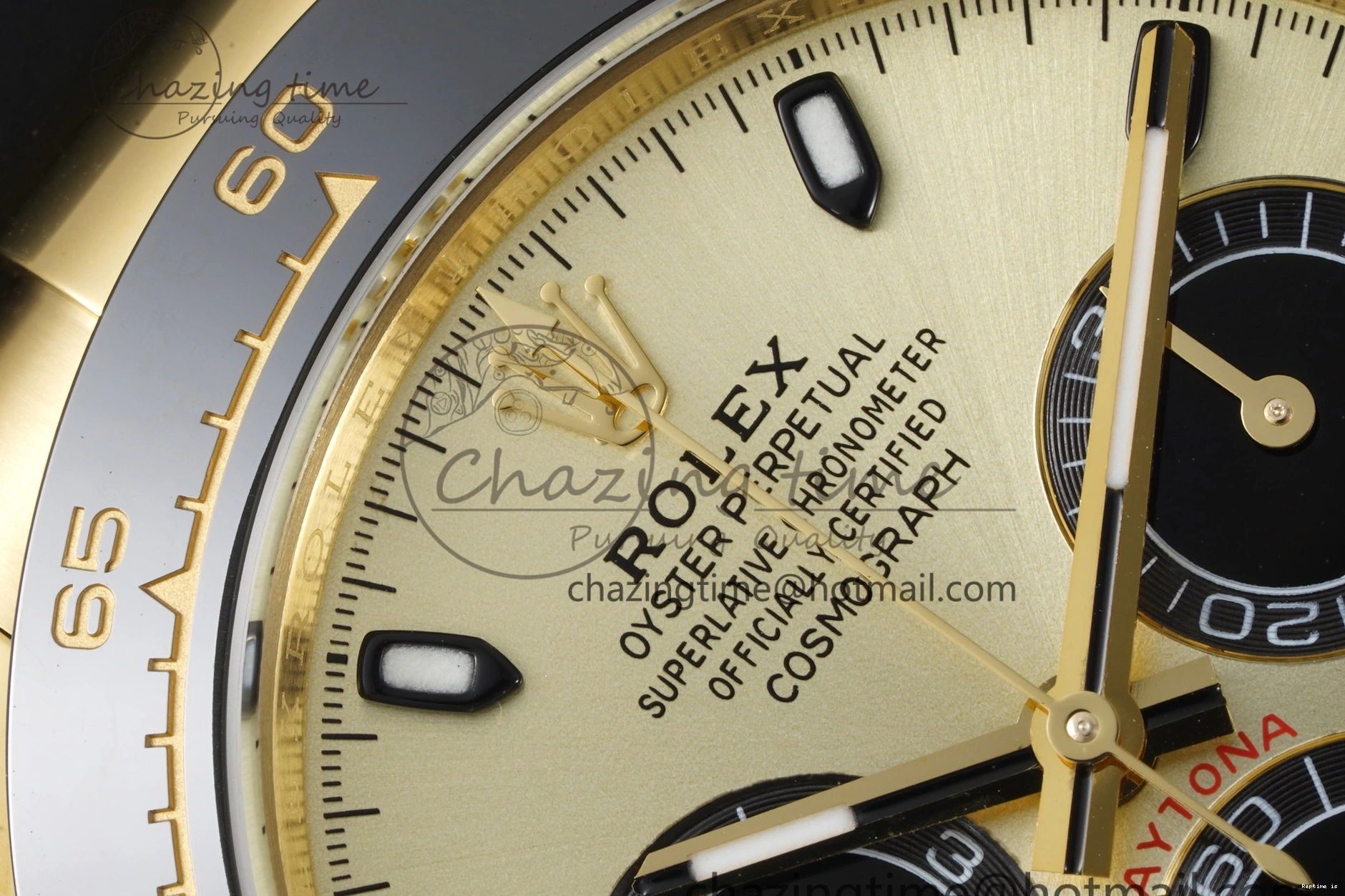 1222 OnTrend Daytona 116518 BTF 1:1 Best Edition YG Black Dial on Oysterflex Rubber Strap SA4130 V 2260